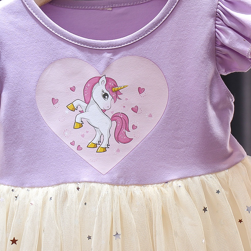 Cherry COD Dress Anak Unicorn / Baju Anak Perempuan / Baju Unicorn / Baju Pesta Anak Perempuan D41