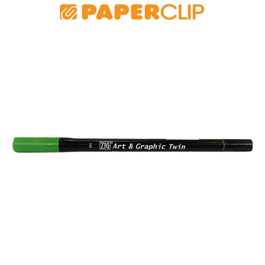 

PEN BRUSH ZIG KURETAKE TUT-80 ART & GRAPHIC TWIN 051 MAY GREEN