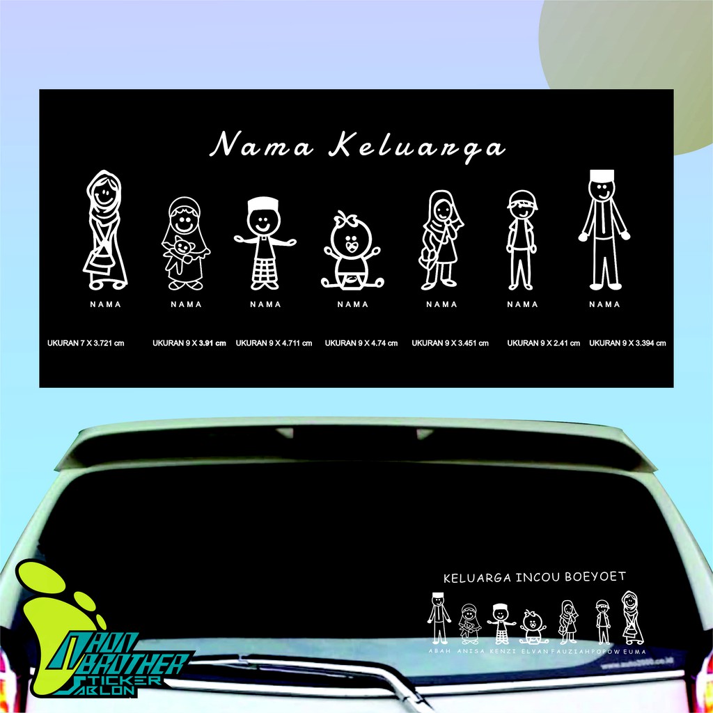 

stiker/ sticker karakter keluarga