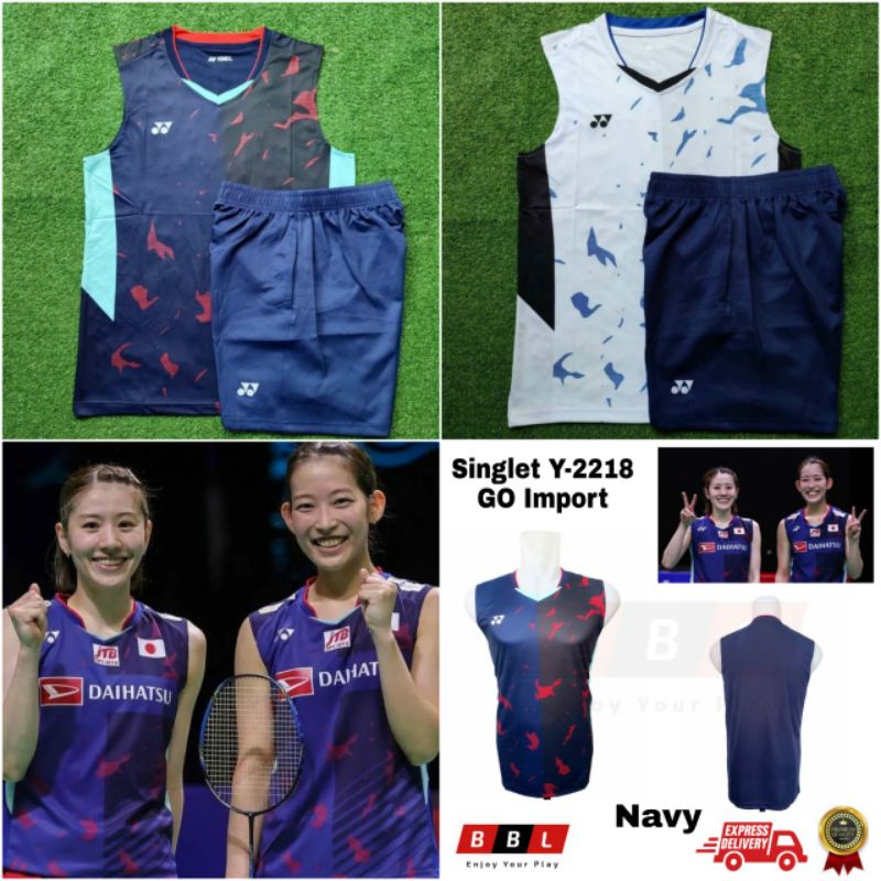 Singlet Badminton Yonex 2218 Chiharu Shida Kaos Badminton Timnas Japan Singlet bulutangkis Kaos badm