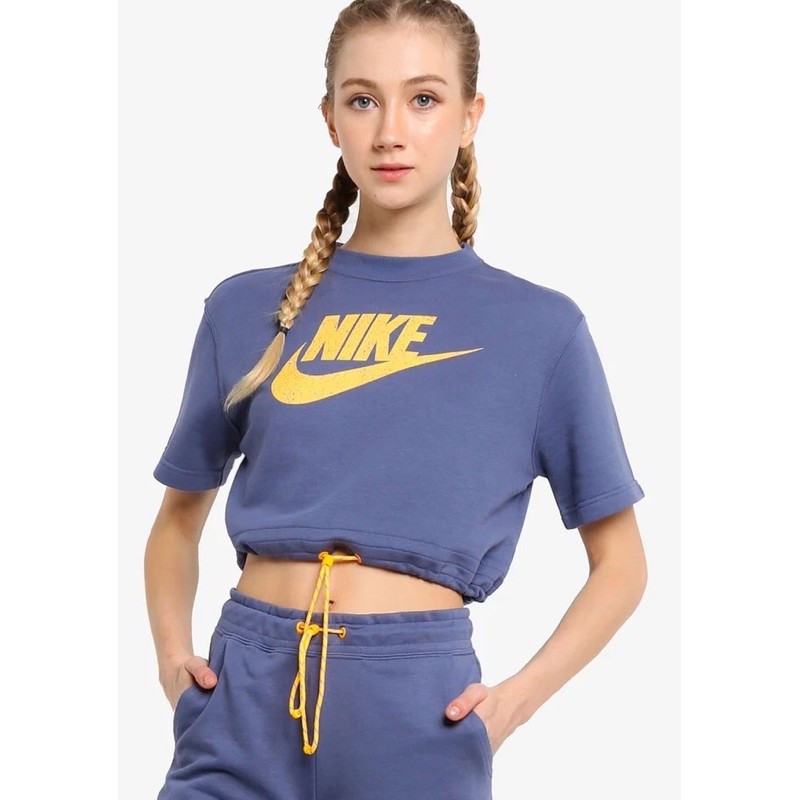 JUAL BAJU WANITA NIKE AS W NSW ICON CLASH TOP DIFFUSED BLUE / LASER ICON