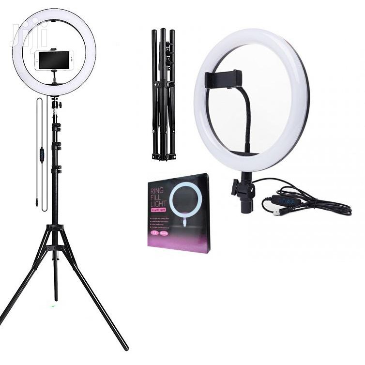 RING LED FILL LIGHT STUDIO FOTO WITH TRIPOD PHONE HOLDER 26 in