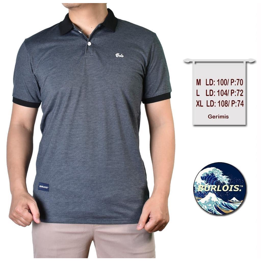 Burlois Store Kaos Kerah Pria Gerimis Polo Shirt Gerimis Premium Original