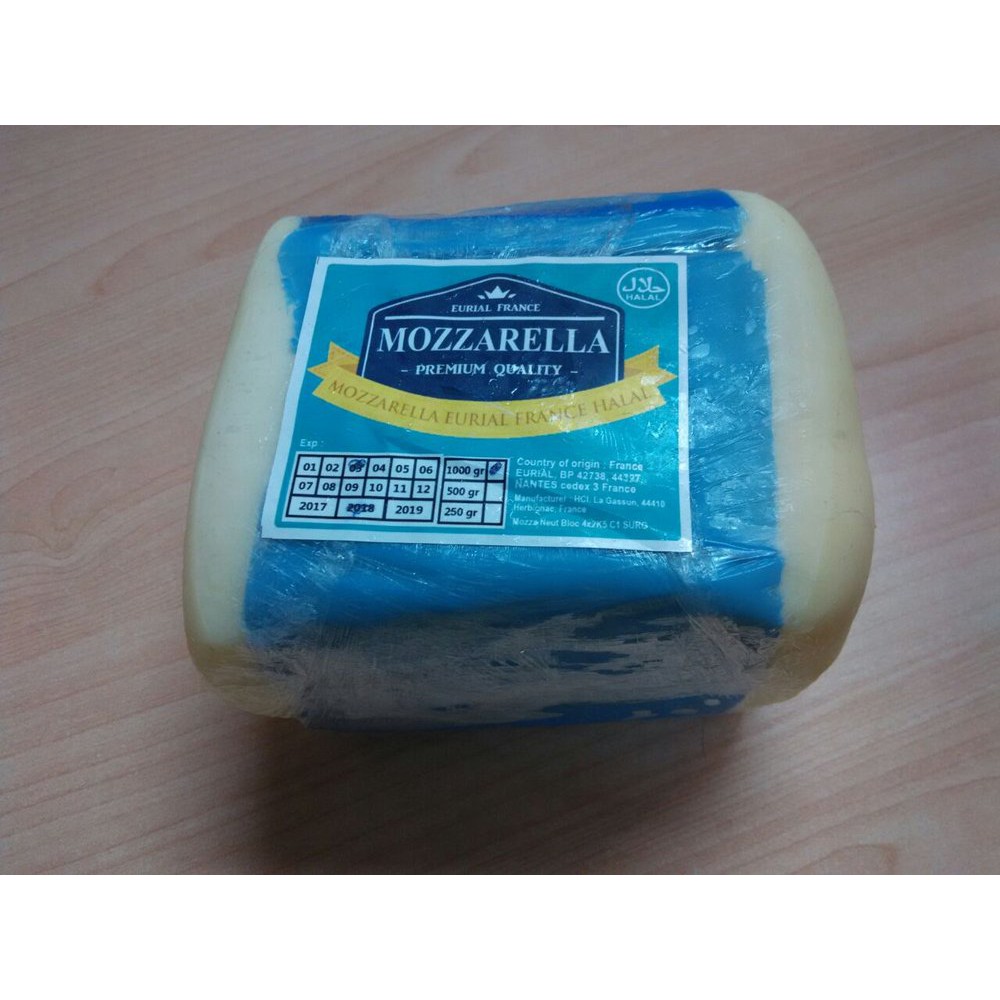 

Keju Mozarella Eurial - HALAL - Kemasan 1KG Berkualitas