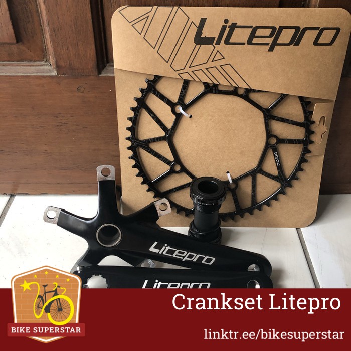Crank Set Crankset Litepro Hollowtech HT 52T 54T 56T 58T BCD 130mm not Shimano