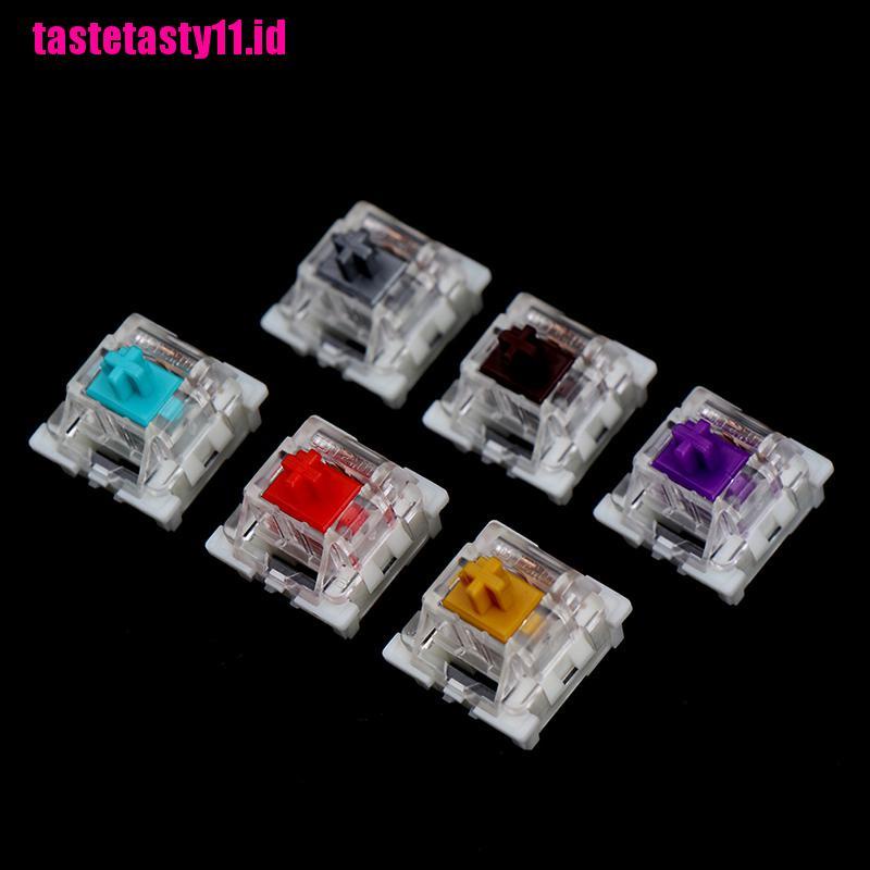 10pcs / lot outemu mx switches 3 pin keyboard Mekanikal Warna Hitam Biru Coklat