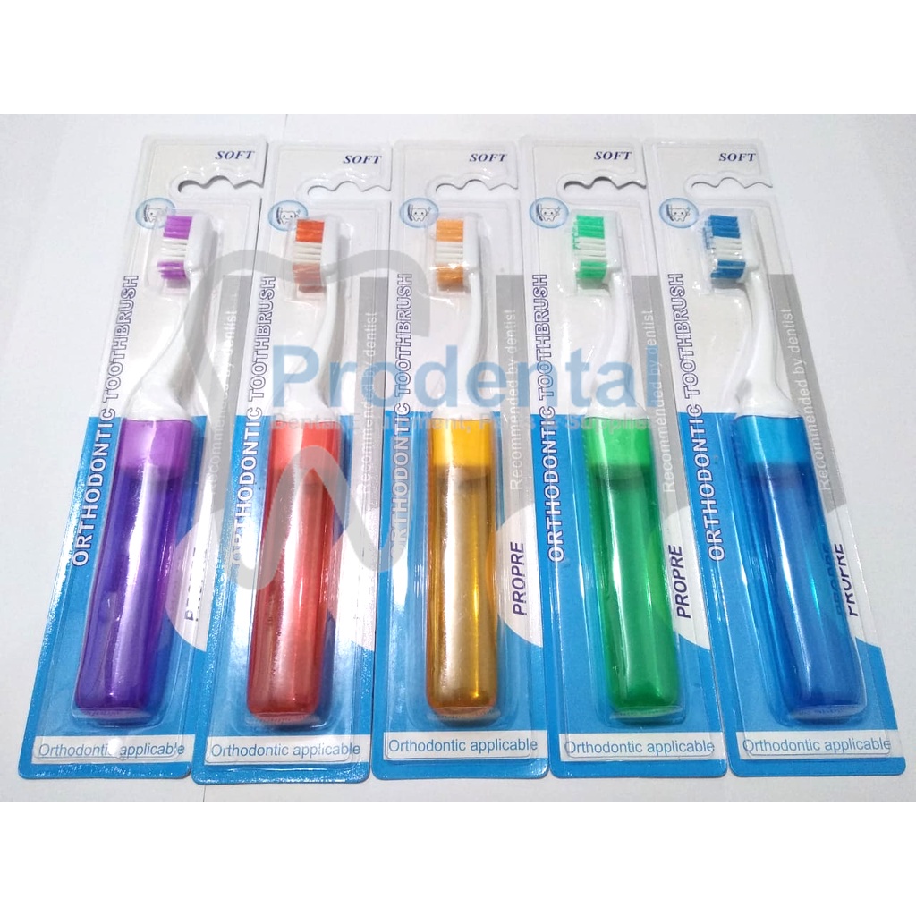 Sikat gigi ortho behel travel propre soft orthodontic travelling toothbrush v trim seperti dr smith tengah cekung tooth brush bulu sikat lembut