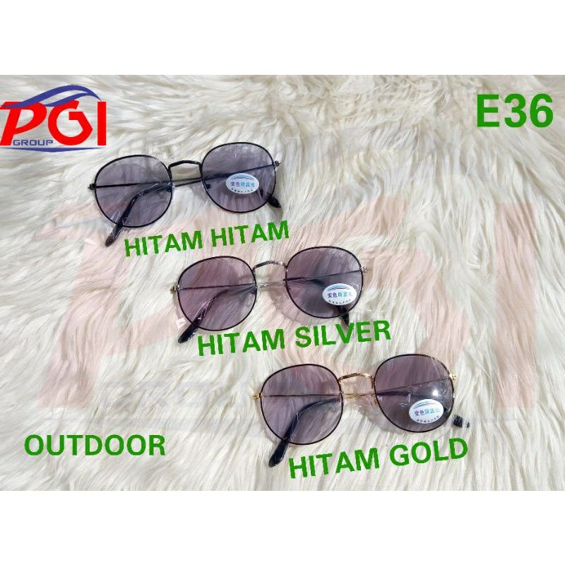 E ( E036 ) KACAMATA PHOTOCROMIC BENTUK OVAL 3 IN 1 ( KACAMATA SAJA ) / HARGA GROSIR