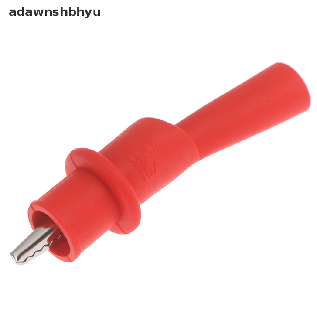 Adawnshbhyu 2pcs Insulated MultiMeter Test Lead Meter Alligator Clip Buaya Penjepit Probe