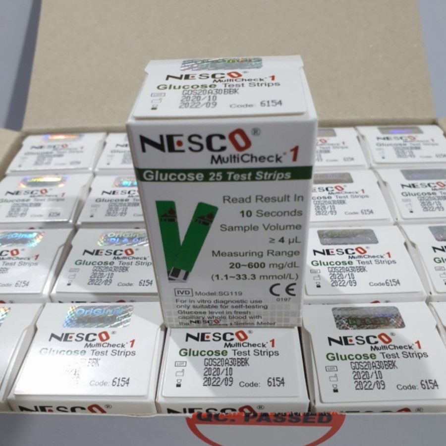 Strip Gula Darah Nesco Refill Glucosa Strip Blood Glucosa Alat Cek Gula Dalam Darah