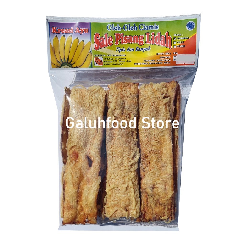 

Sale Pisang Kering Lidah Kreasi Ayu Ciamis 225gr