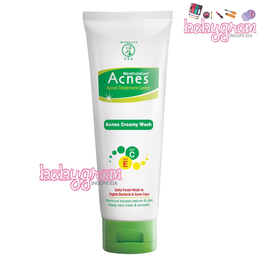 ORIGINAL Acnes Creamy Wash 50g / 100g Sabun cuci muka wajah anti jerawat Oily Rohto