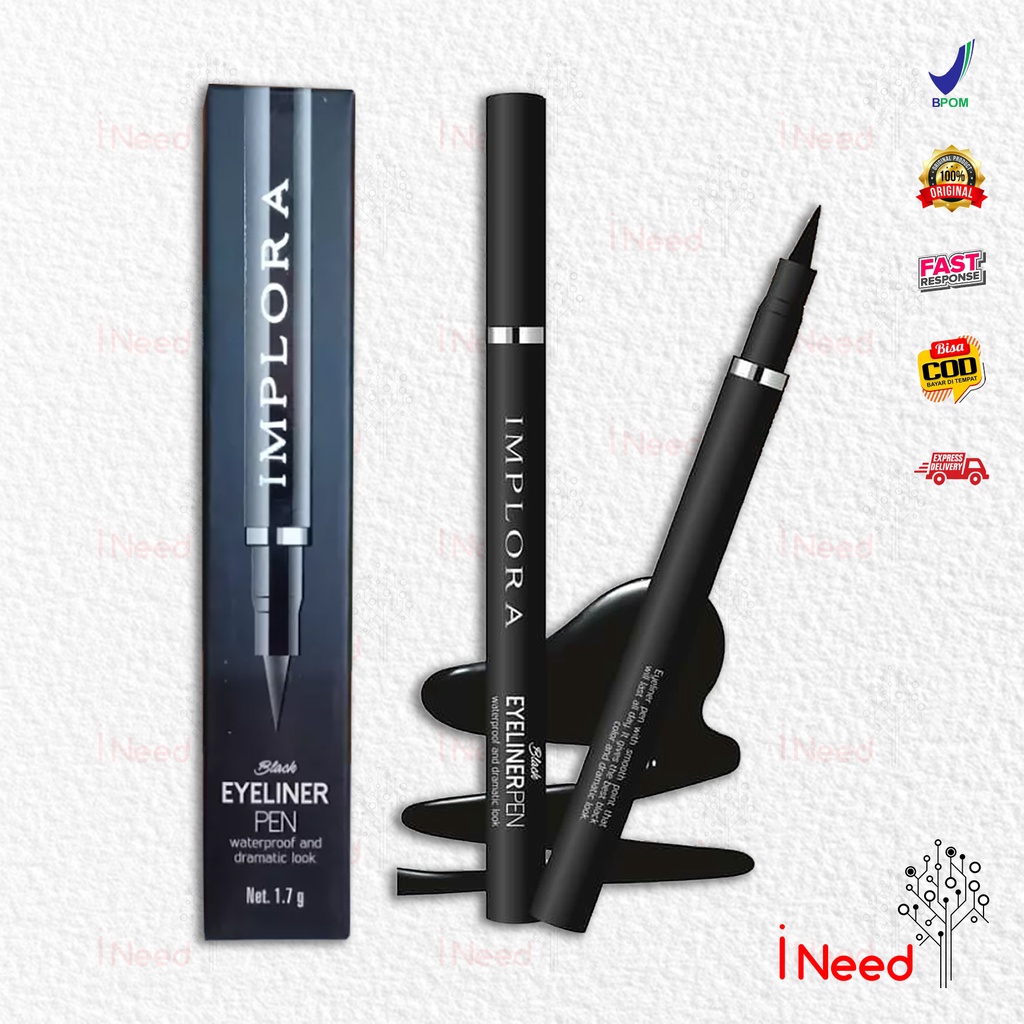 (INEED) Implora Eyeliner Pen - Eye Liner Implora Spidol (TERBARU)