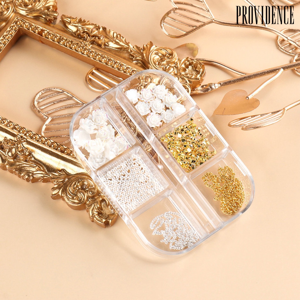 Providence Rantai Metal Kecil Ringan Desain Tulang Ular Hias Berlian Imitasi Untuk Nail Art DIY