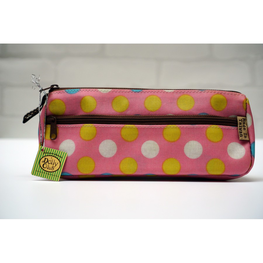 

[SPESIAL DISKON]D4 Tempat Pensil/Pen | Kotak Pensil - Polkadot Pink