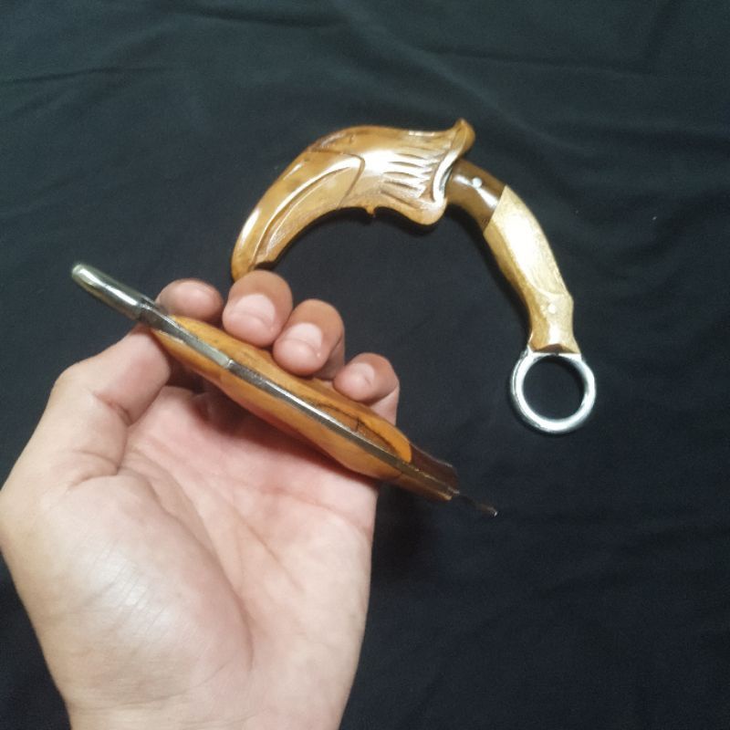 Karambit Silat Jati ukir Elang/Garuda