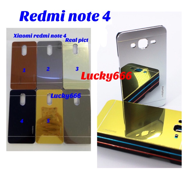 Hard case motomo mirror redmi note 4 hardcase xiaomi note 4 note4