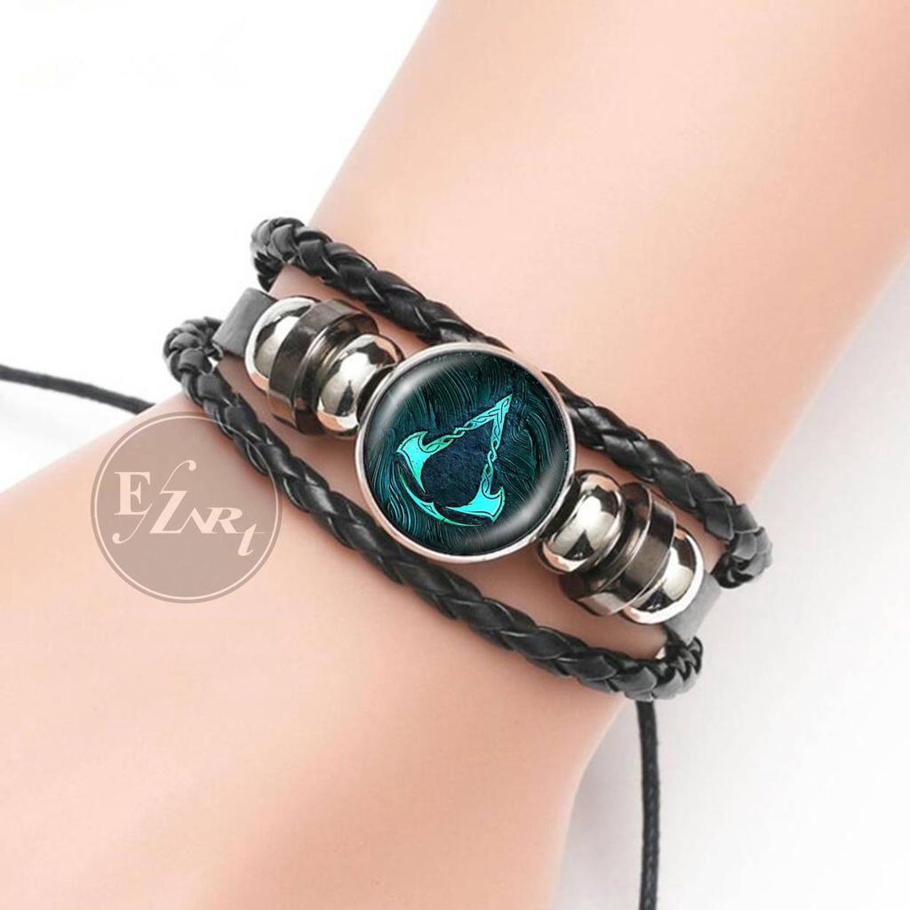 GELANG COSPLAY GAME ASSASSIN CREED ICON BADGE SYMBOL LOGO KULIT MULTILAYER