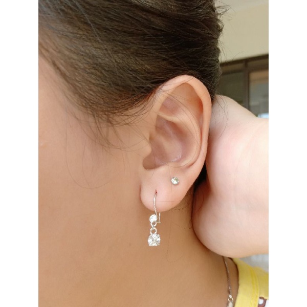 ANTING KAIT MP + GANTUNGAN MP VARIASI / ANTING KAIT PERAK ASLI SILVER 925 LAPIS EMAS/ ANTING FASHION WANITA TERBARU