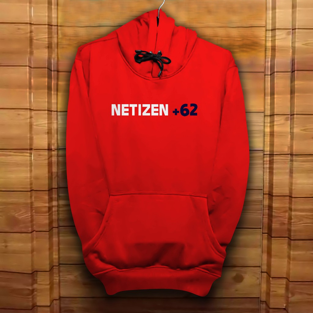 Hoodie Pria / Hodie Pria  / Jaket Pria / Sweater Hoodie  NETIZEN +62 Bahan Fleece UK L-XL