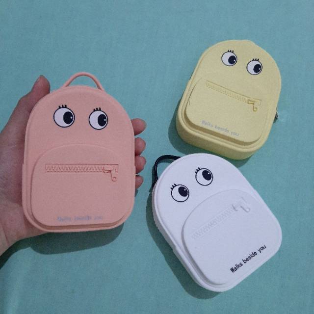 Ransel Mini Dompet Koin Silicon Aneka Warna Karakter Lucu murah