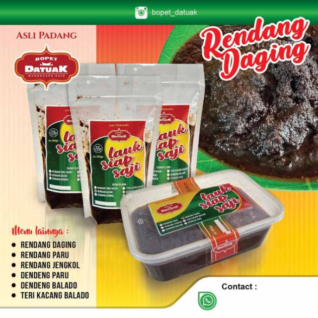 

RENDANG DAGING SIAP SAJI 500GR - BOPET DATUAK