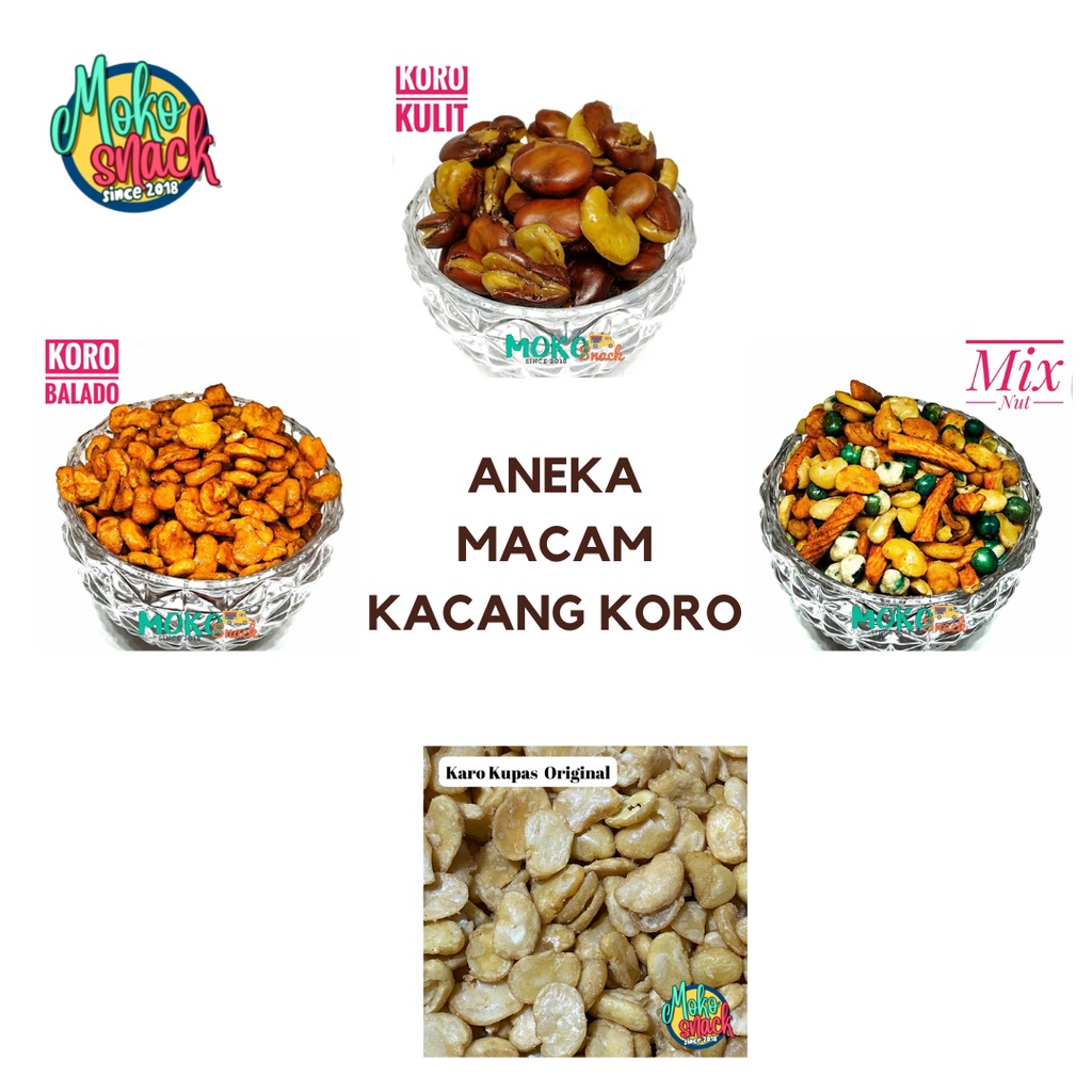 

Snack Kiloan Koro kupas, koro campur, koro kulit koro balado 250 gr