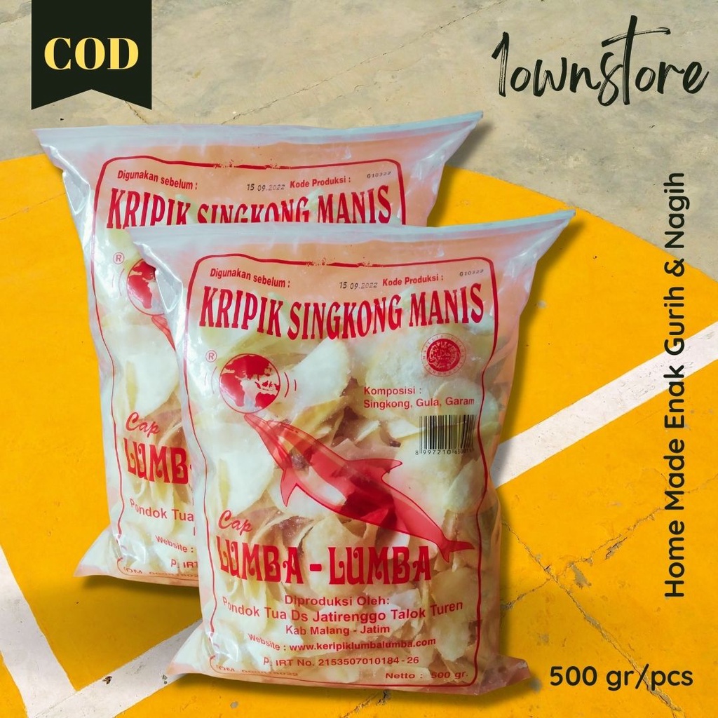 

Keripik Singkong Kripik Lumba Lumba Besar Asin Manis Malang