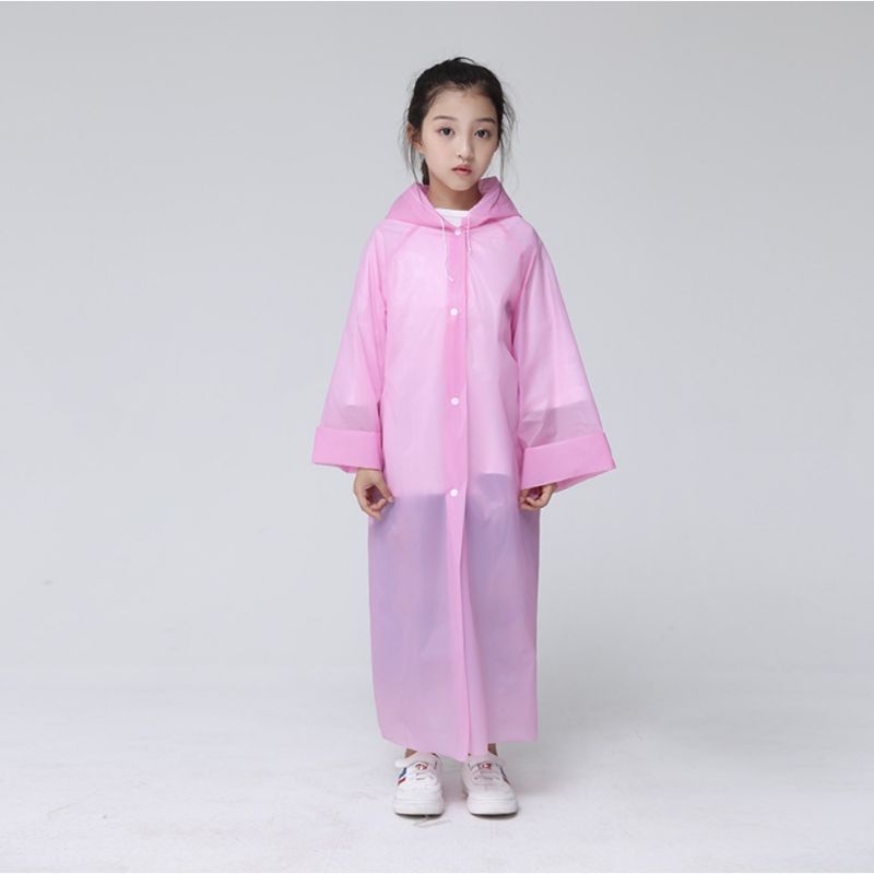 Jas Hujan Raincoat PEVA Anak Cewek Cowok Unisex 7-12thn