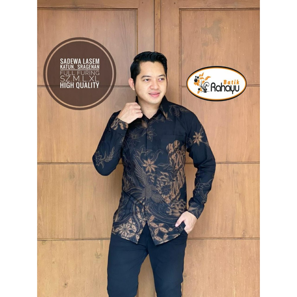 SADEWA LASEM RAHAYU KEMEJA BAJU BATIK PRIA SOLO LENGAN PANJANG FULL FURING KATUN HALUS ATASAN BATIK PREMIUM MODERN SEMBODO NAKULA 2 KEMBAR SIAM GUNUNGAN EMAS WIRABUMI SOGAN KEMBANG BIRU DAFINAH LAWASAN SIDOMUKTI DWI REKTA PARANG CENDONO SOGAN PERWIRA BIMA