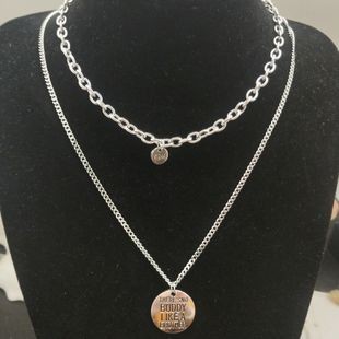 Eropa Amerika Fashion hiphop Trendi Pria Wanita Kepribadian Jalan Hip-Hop Baja Titanium Kalung Dewa Matahari Mata Disc Dekorasi Hip-Hop Trendi Kalung Liontin