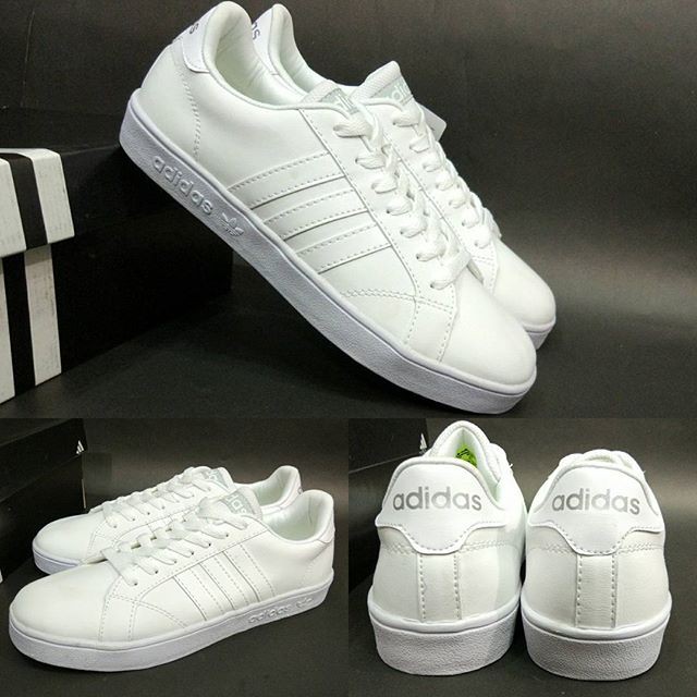 adidas neo triple white