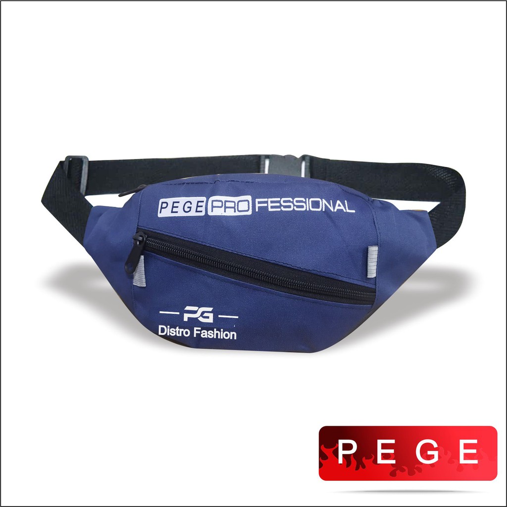 Tas Pinggang Waistbag Pria Bahan Kordura Selempang Slingbag Bahu Kasual Kombinasi Sablon - PG 8852