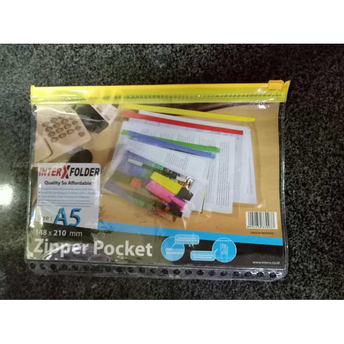 

HOT SALE Zip pocket binder A5 bahan bagus murah berkualitas Terjamin