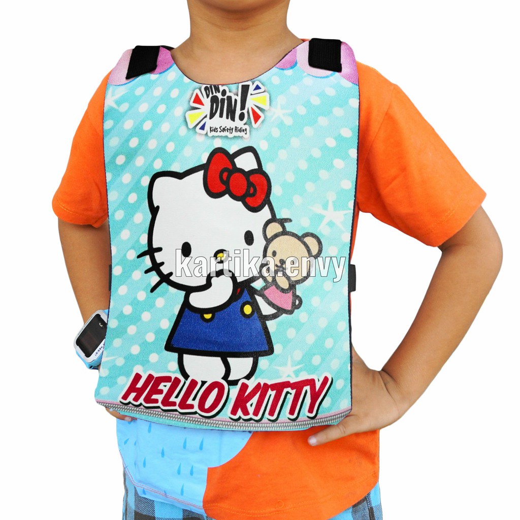 Dindin Kids Rompi Dada Anak Pelindung Anti Angin Untuk Bonceng Motor Hello Kitty