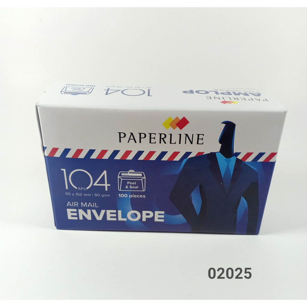 

Amplop Paperline AirMail 104 With Seal (Perekat) (1 pak) - 02025