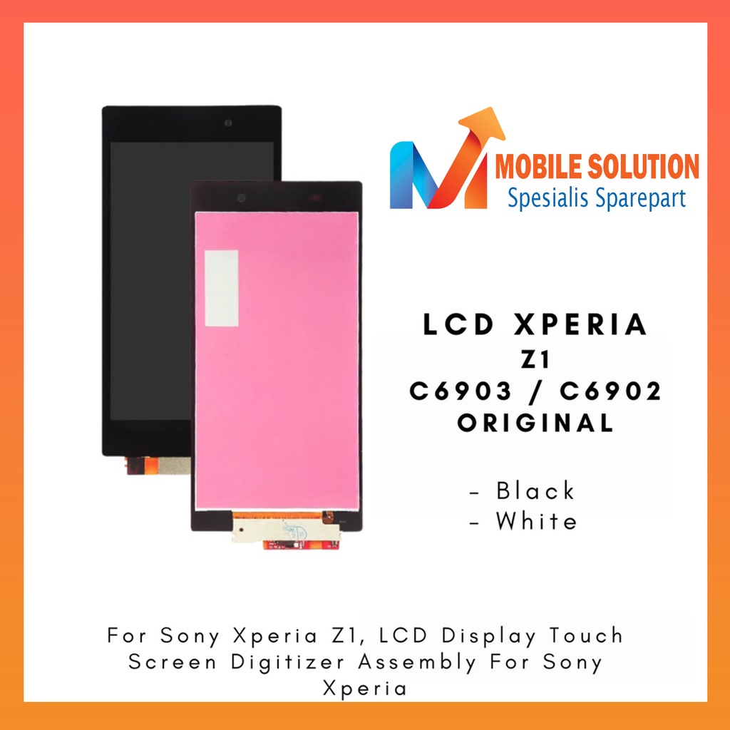 Grosir LCD Xperia Z1 C6903 ORIGINAL 100% Fullset Touchscreen Garansi 1 Bulan + Packing / Bubbel