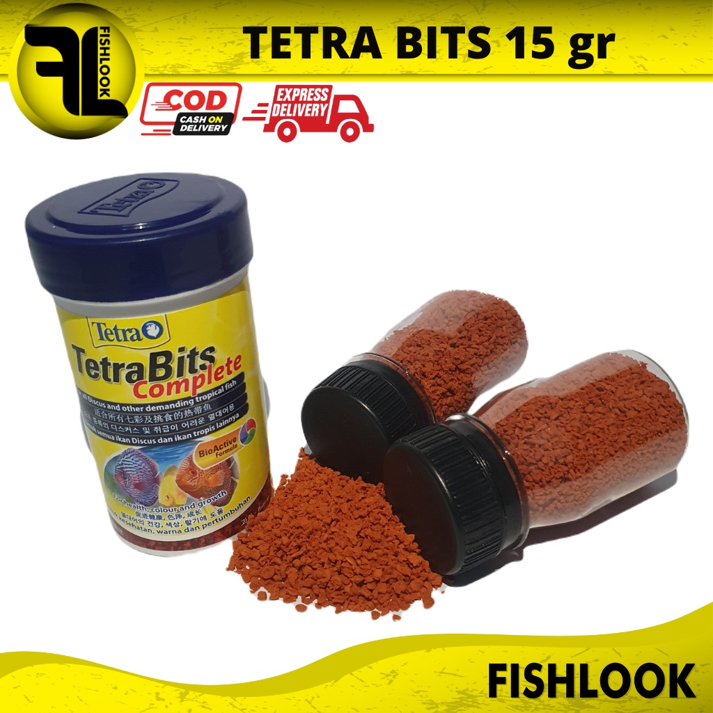Tetra bits complete pakan ikan hias discus original repack 5 gr 15gr