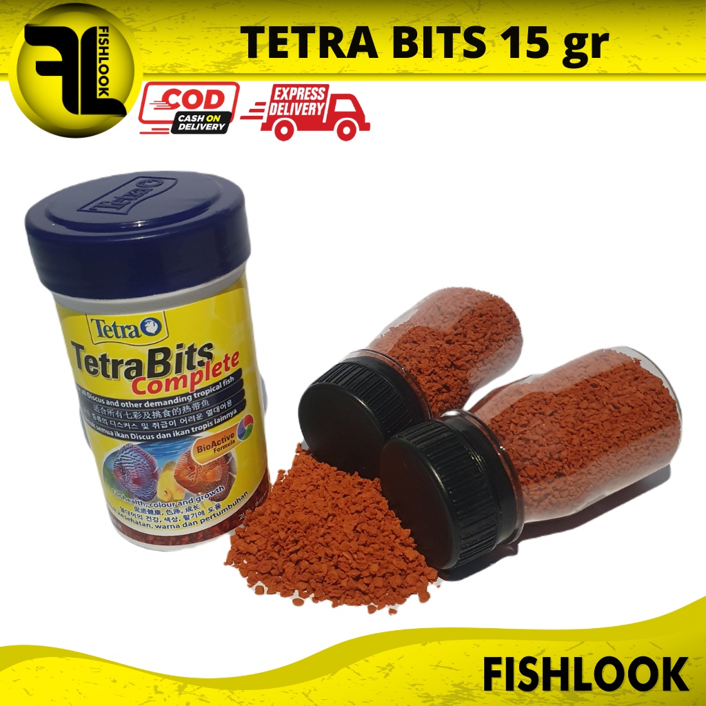 Tetra bits complete pakan ikan hias discus original repack 5 gr 15gr