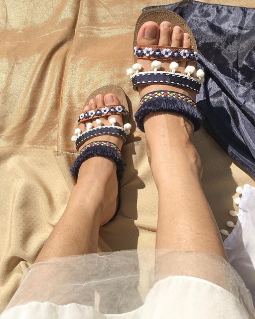 Sandal boho B73 / sandal boho sandal bohemian sandal etnik sandal cewek sandal murah-1