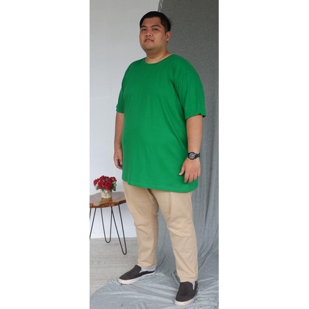 Kaos polos hijau daun big size jumbo murah