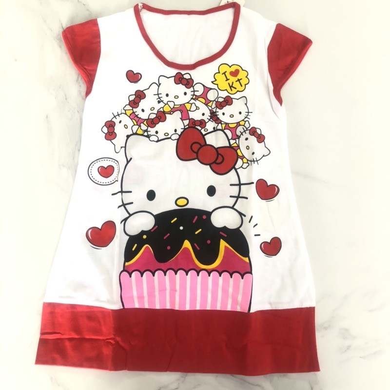 DASTER DRESS ANAK HELLO KITTY KATUN ADEM BAJU RUMAH