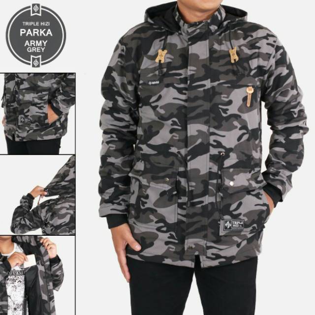 Jaket Parka Army Loreng Parka Cowok Parka Pria