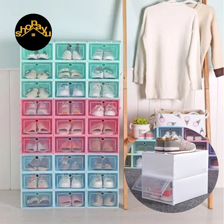 Kotak Box Sepatu Lipat Serbaguna Tempat Penyimpanan Sandal Shoes Storage Box minimalis portable