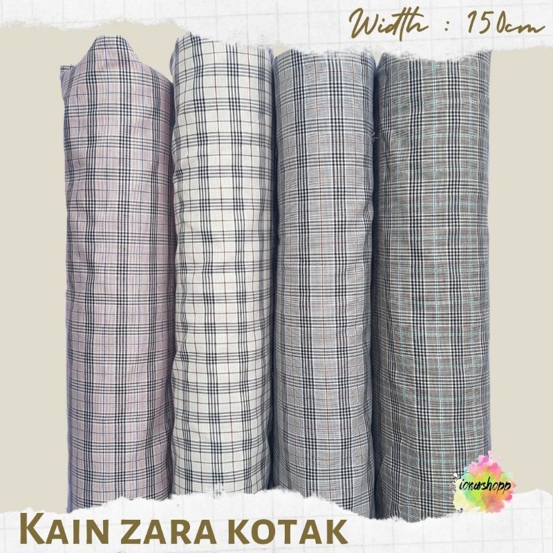 Kain ZARA KOTAK  Lebar 150cm