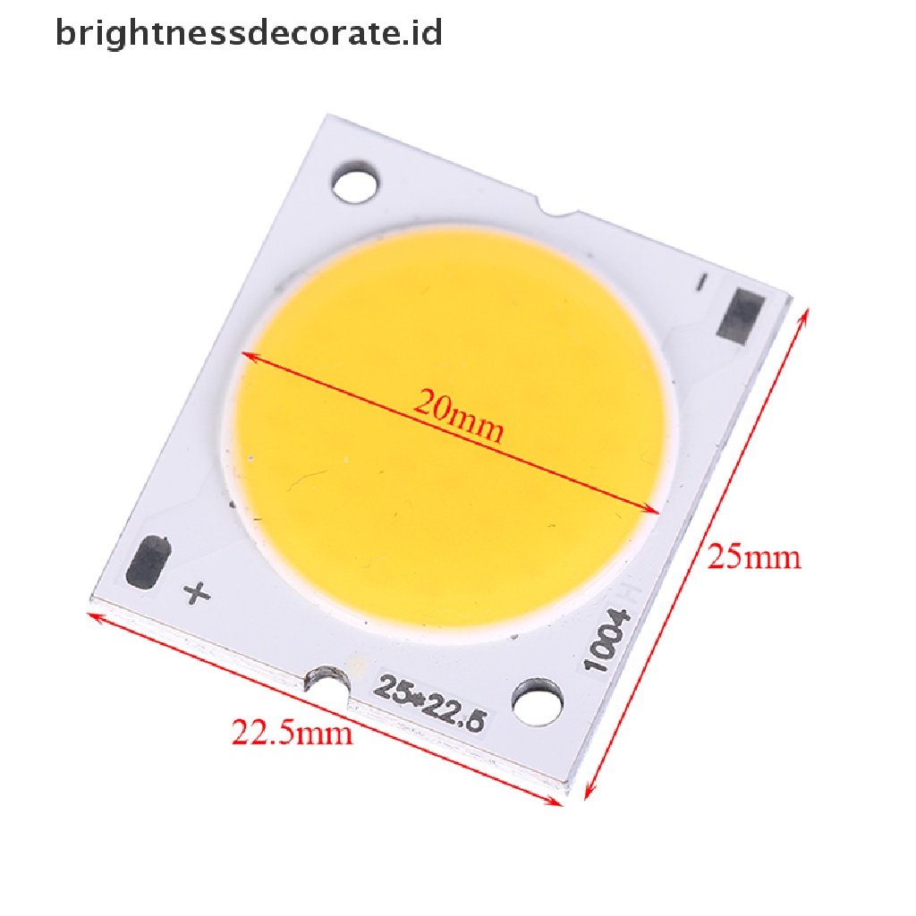 1pc Chip Lampu Led Cob Dc 15w 20w 30w 25x22.5mm Diy