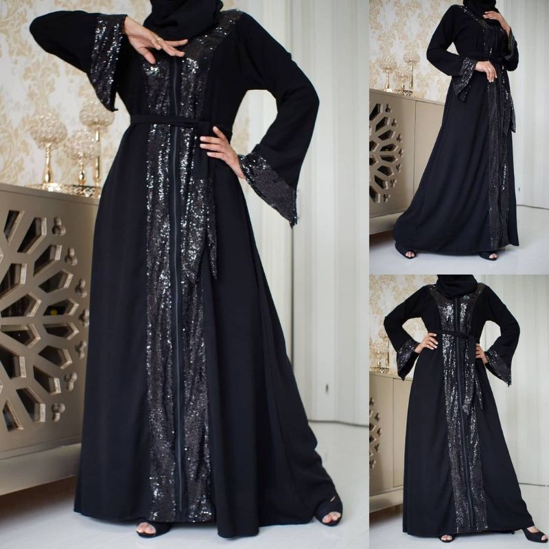 Abaya Turkey Modern Abaya Farasya Warna Hitam Bahan Jetblack dayyana abaya turkey