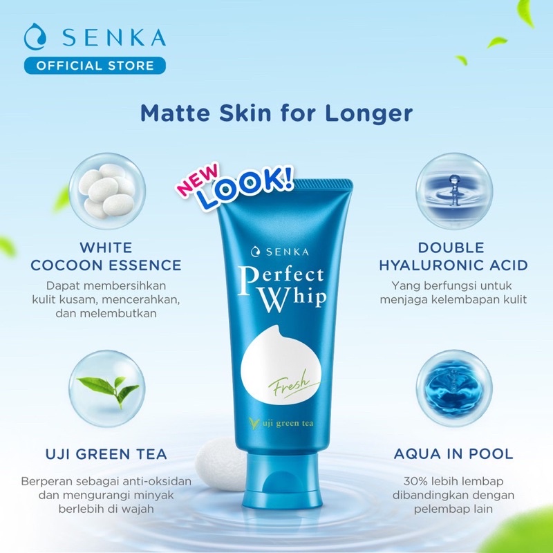 Senka perfect whip facial wash - face sabun wajah