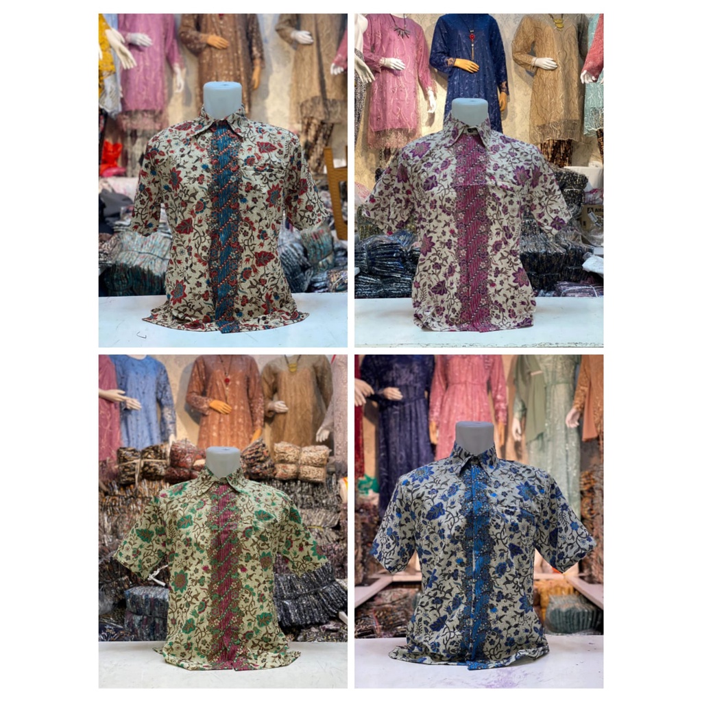 atasan kemeja batik lengan pendek + fashion kemeja pria 5.0