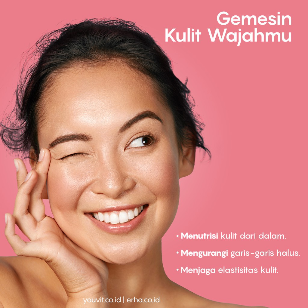 Youvit x Erha Multivitamin Gummy Collagen isi 14, Beauti+ 7Day